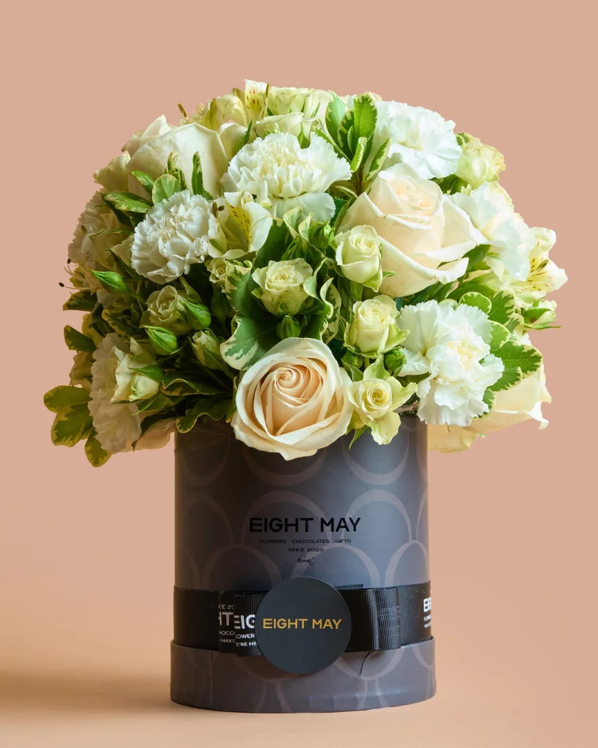 “Pure Elegance” White & Cream Flower Box 