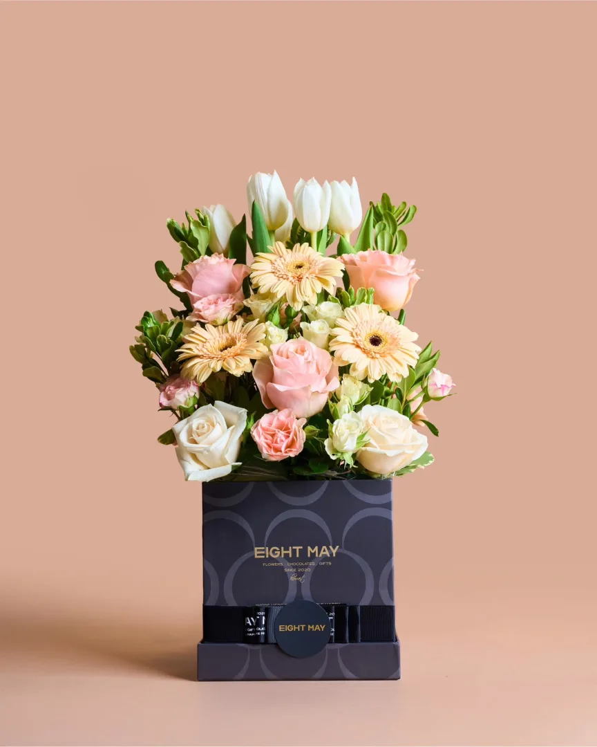 AURA BOX - Peach white 