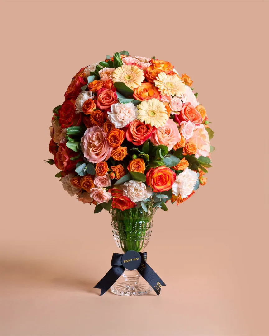 PREMUIM WARM SUNSET FLOWER VASE
